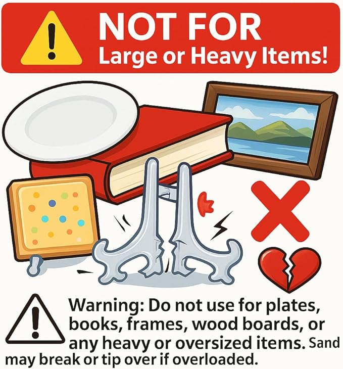 Artliving 3 Inch Clear Plastic Easels or Stand/Plate Holders to Display Pictures or Other Items at Weddings, Home Decoration, Birthdays, Tables (12 Pack)
