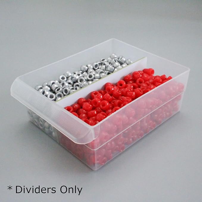 (12-Pack) Large Drawer Dividers compatible with Craft Cabinet and Hardware Storage Organizers, (Dividers Only)