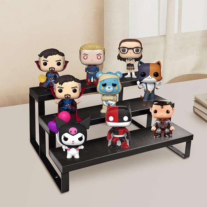 3 Tier Cologne Stand for Men,12 Inch Wooden Perfume Organizer for Dresser Waterproof Cologne Stand with Anti-Slip Washers for Makeup,Figures,Cupcake,Perfume,Dessert,Display Risers Stand for Organize