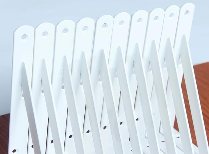 6 Pack L8 x H 6" White Heavy Duty Shelf Brackets with Screws Metal Shelf Brackets Shelf Support Angle Brackets for Shelves L Brackets Heavy Duty Floating Shelf