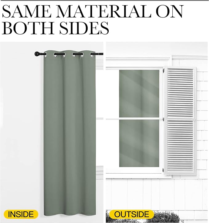 NICETOWN Lower Noise Room Divider Curtain Screen Partitions, Sage Green, 1 Panel, 84" Tall x 120" Wide, Blackout Sound Reducing Divider Room Curtain Panel for Doorway/Window/Sliding Door/Patio