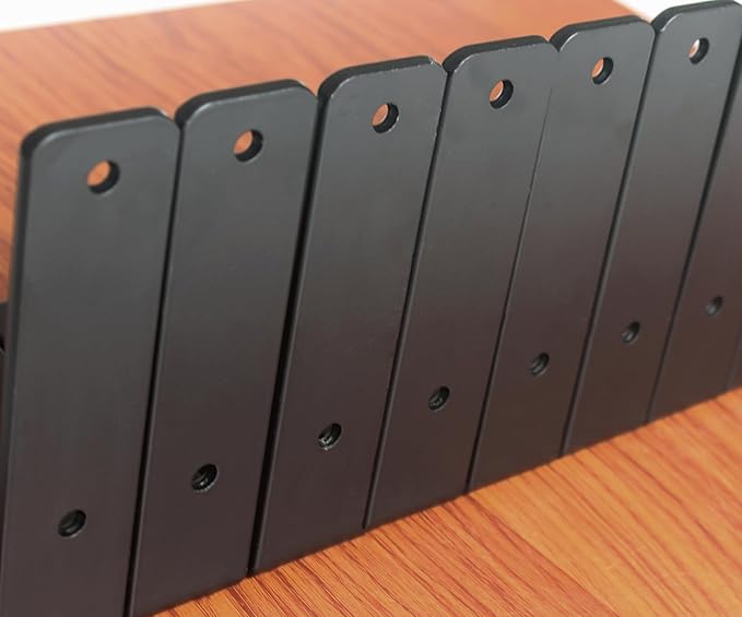 2 Pack - L 6" x H 6" x W1.5, 5mm Thick Black L Shelf Bracket, Iron Shelf Brackets, Metal Shelf Brackets, Floating Shelf, Shelf Supports with Screws