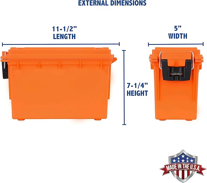 Sheffield 12680 Marine Storage Box, Dry Box Made in USA, Waterproof Container for Boat and Dock Gear, Small Parts Organizer with Latch, Stackable