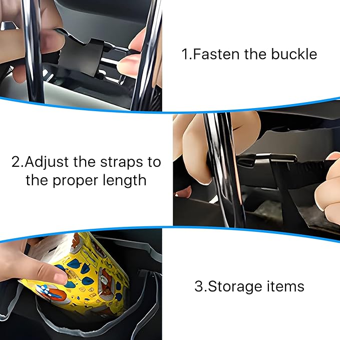 Car Trunk Organizer, Waterproof Backseat Hanging Large Storage with Adjustable Straps, Collapsible Cargo Bag with 4 Pockets, Car Interior Accessories for Truck, SUV, MPV (Brown)