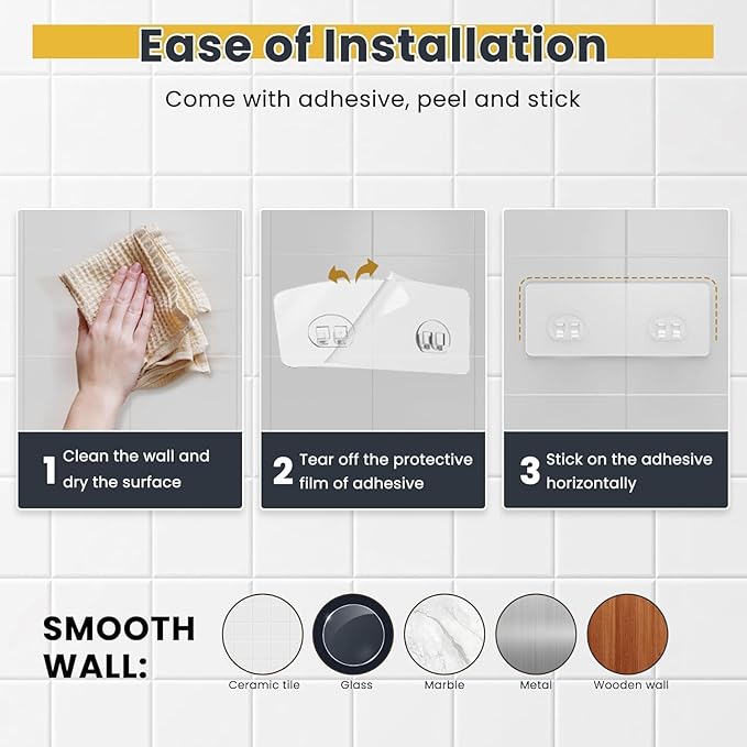 OMAIRA 3-Pack Shower Caddy with Soap Holder, Adhesive Rustproof No-drill Strudy Loading Inside Shower Organizer Shelves Rack Storage Bathroom Organization for Smooth Wall Glass Tile, Grey (Large)