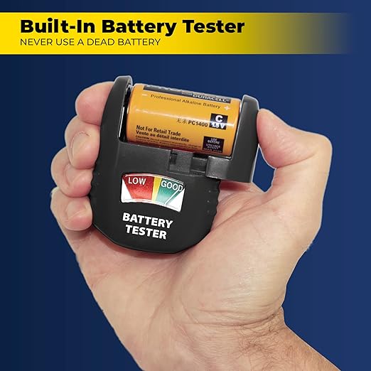Ontel Battery Daddy Smart - Battery Organizer Storage Case with Tester, Stores & Protects Up to 150 Batteries, Clear Locking Lid, As Seen On TV, Smart - 150 Batteries (BADAS-MC4)