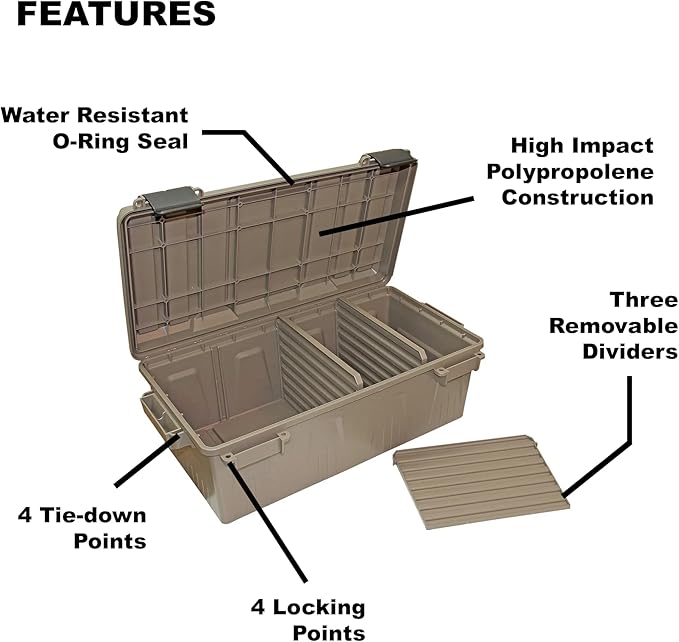 MTM Divided Ammo Crate Utility Box