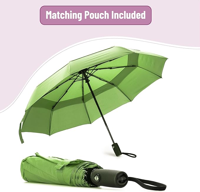 Mr. Pen- Windproof Travel Umbrella, Small Water-Resistant Automatic Folding Umbrella for Rain and Sun, Light, Compact and Portable for Women & Men, Fits Car & Backpack