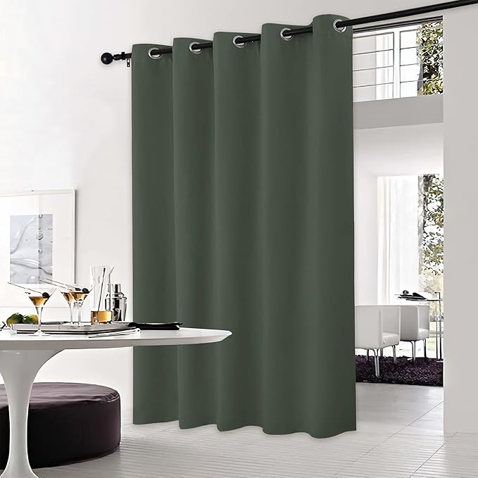 NICETOWN Dark Mallard Bedroom Blackout Curtain Panel, 1 Panel, 70 x 84 inch, Privacy Window Thermal Insulated Blackout Drape/Drapery for Loft, Guestroom