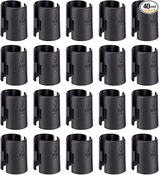 Snnalosses Wire Shelf Clips, Wire Shelving Shelf Lock Clips Replacements for 1" Post Metal Shelving Sleeves System（40 Packs/20 Pairs）