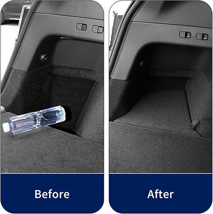 Tesla Model Y Juniper Trunk Storage Bins 2025 2026 TPE Rear Trunk Organizer Storage Box with Lids Tesla Model Y Accessories 2026