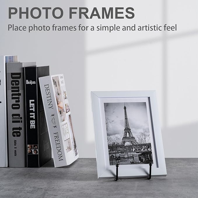 Hoewina Plate Stands, 3 Pack 6 Inch Plate Holder, Metal Frame Holder Stand for Book Display Stand, Easels for Signs, Cookbook Stand, Picture Stands for Display