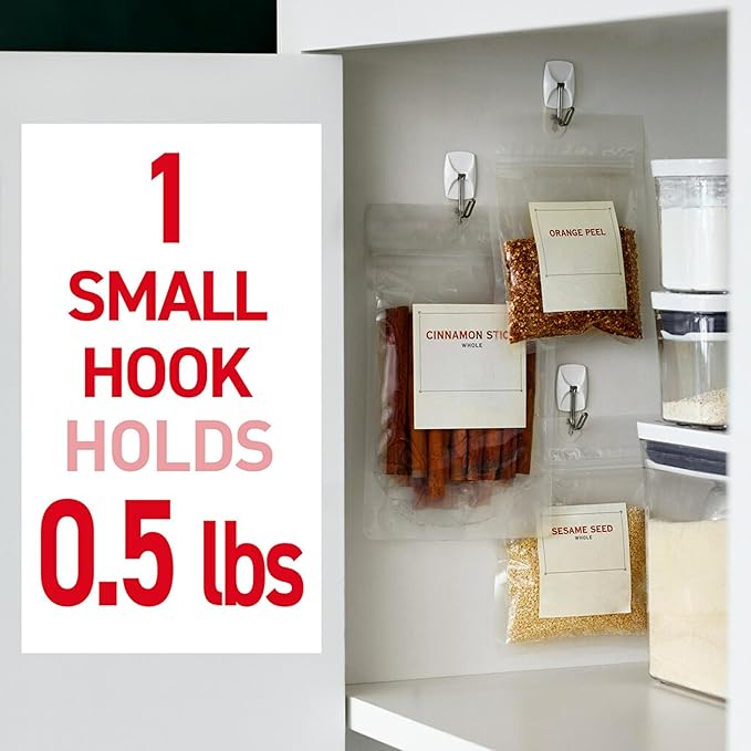 Command Small Wire Toggle Hooks, 16 Hooks and 24 Strips, Damage-Free Hanging Wall Hook with Adhesive, No Tools Required, Great for Home, Kitchen, and Office Organization, Holds up to 0.5 lb