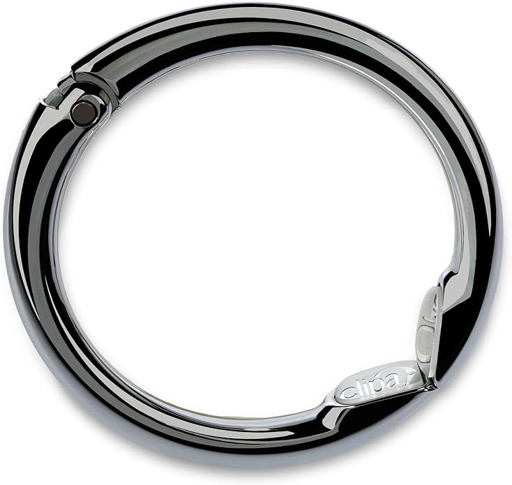 Clipa Bag Hanger - The Ring that Opens Into a Hook, Closes Automatically | Hangs Almost Anywhere in Just 1/2" of Space | Holds 33 lbs Yet Weighs Only 1.6 oz | 8 Styles | 3 yr Warranty