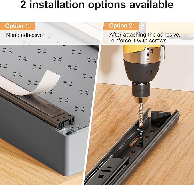 Delamu 3 Pack Pull Out Cabinet Organizer, 15.7" Deep Pull Out Drawers for Cabinets, Slide Out Drawers for Kitchen Cabinets, Bathroom Cabinet Organizer, Pantry (Grey)