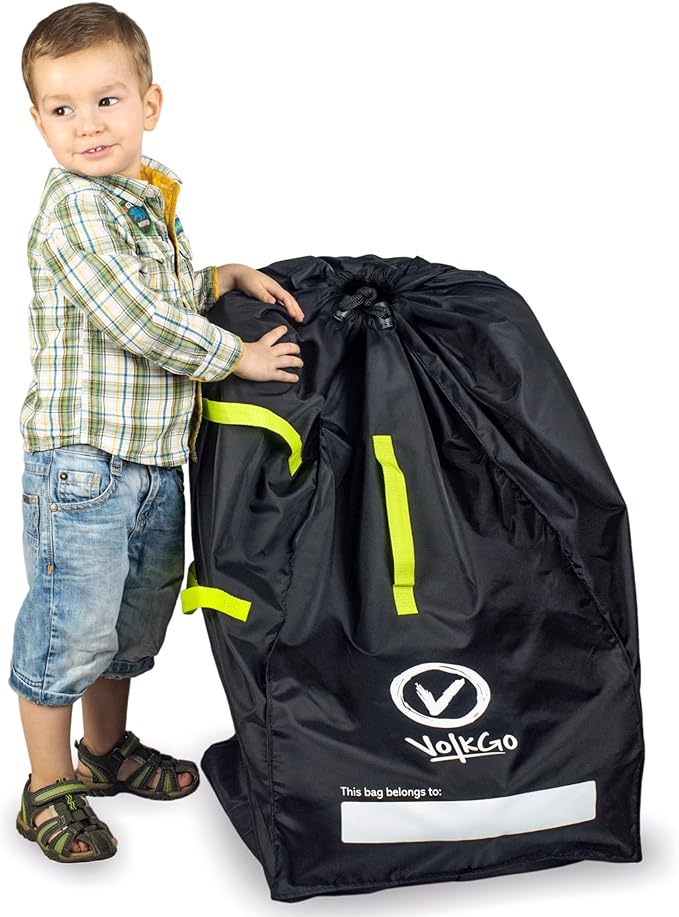 V VOLKGO Car Seat Travel Bag For Airplane with Backpack Straps, Gate Check Bag, Car Seat Bags for Air Travel Carseat Travel Cover, Carseat Travel Bag Cover for Airplane Travel
