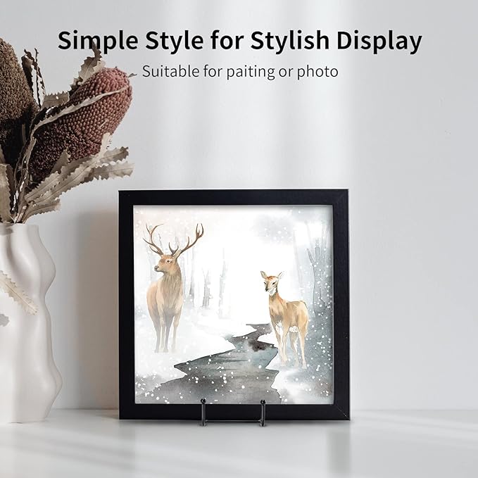 Kruodop 5 Pack Plate Stands for Display, 3 Inch Plate Holder Display Stand, Metal Frame Holder Stands for Book, Pictures, Photo Easel, Tabletop Art