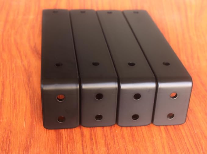 12 Pack - L 8" x H 2" x W1.5, 5mm Thick Black L Shelf Bracket, Iron Shelf Brackets, Metal Shelf Brackets, Floating Shelf, Shelf Supports with Screws