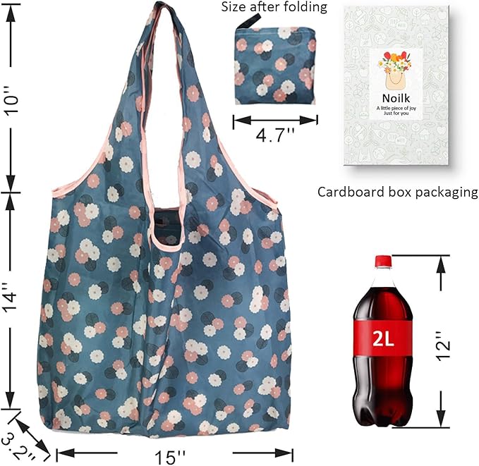 Tote Bag, 4 Pack 50Lbs Reusable Grocery Bags Gift For Women, Bulk Foldable Shopping Totes With Handles, Stylish Large Boho Tote Bags, Portable Market Cloth Storage Bags, Lightweight Heavy Duty