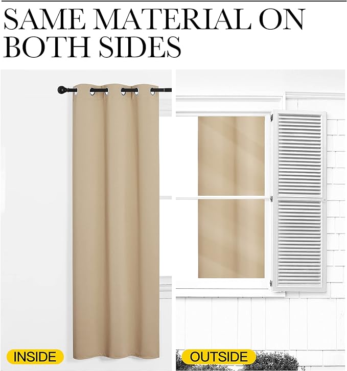 NICETOWN Door Screen Cover for Air Conditioner Room, Insulated Faux Accordion Door, Privacy Draft Keep Heat Out Bedroom Kitchen Drape for Doorway (Biscotti Beige, 1 Panel, 5ft Wide x 11ft Long)