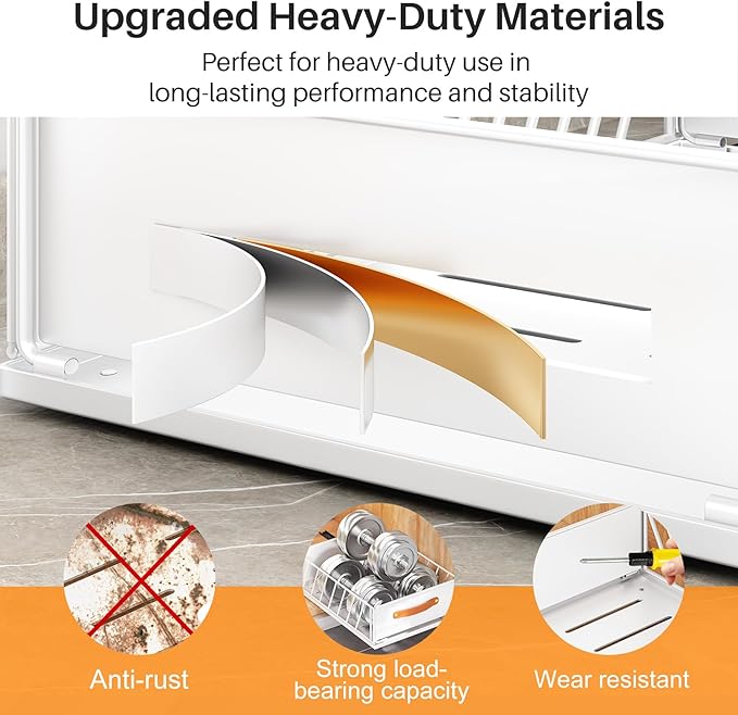 Pull out Cabinet Organizer Fixed with Adhesive Nano Film,Heavy Duty Slide out Pantry Shelves Drawer Storage,Sliding Mesh Cabinet Basket with Handle for Kitchen, Bathroom,Home, 15.8"W X 21"D X6.2"H