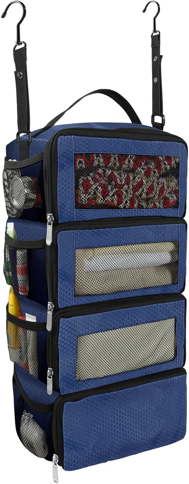 Olosar Suitcase Organizer, Travel Luggage Organizer Portable Hanging Travel Shelves Collapsible Hanging Packing Cubes for Carry on Suitcase