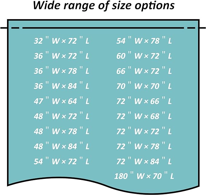 Mrs Awesome Long Shower Curtain Liner with 6 Magnets 72 x 78 inch, PEVA 8G Thick & Heavy Duty Plastic Shower Curtain for Bathroom, Waterproof,72x78, Clear