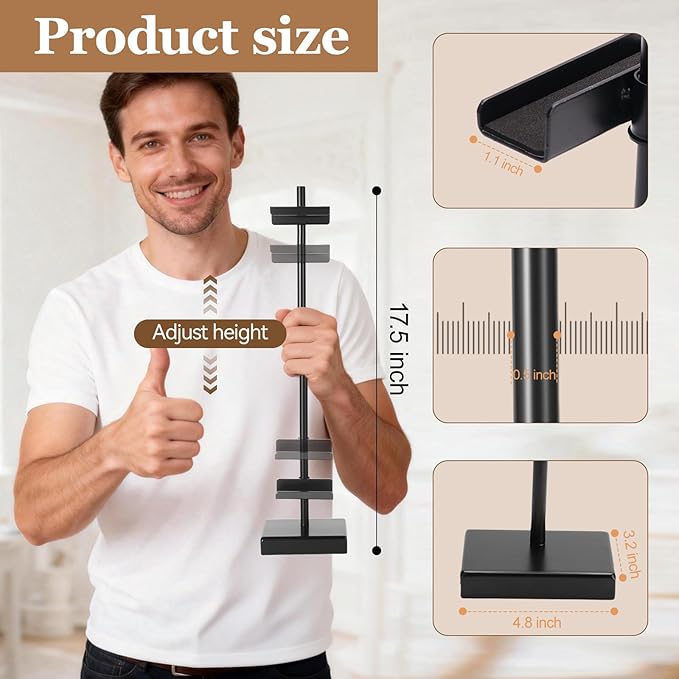 1pcs Adjustable Tabletop Easel Stand for Picture Frames, Picture Easels for Display, Gold Easel, Picture Frame Stand, Adjustable Art Easel.(18inch,Black)