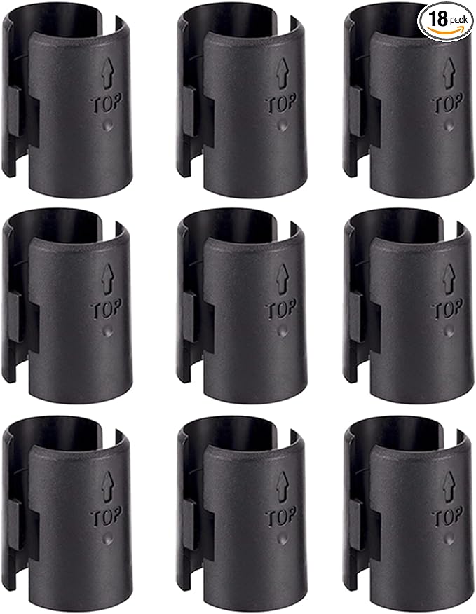 Wire Shelf Clips,18-Packs Wire Shelving Shelf Lock Clips for 1" Post- Shelving Sleeves,Fits with Thunder Group,Alera,Honey Can Do,Eagle,Regency,Metro & More