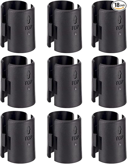 Wire Shelf Clips,18-Packs Wire Shelving Shelf Lock Clips for 1" Post- Shelving Sleeves,Fits with Thunder Group,Alera,Honey Can Do,Eagle,Regency,Metro & More