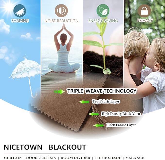 NICETOWN Small Window Blackout Curtain Panel Window Treatment Thermal Insulated Solid Grommet Blackout Drape for Cafe Store (1 Panel, 42 by 63 inch, Cappuccino)
