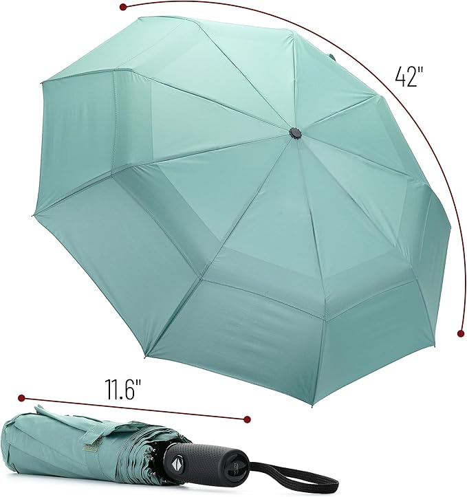Mr. Pen- Windproof Travel Umbrella, Small Water-Resistant Automatic Folding Umbrella for Rain and Sun, Light, Compact and Portable for Women & Men, Fits Car & Backpack