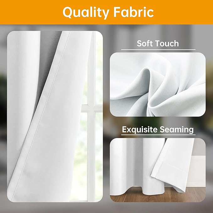 Room Divider Curtains Flexible Ceiling Tracks set Curtain track Ceiling Mount Blackout Curtain for Living Room Bedroom Ceiling Curtain Rod Privacy Divider Panel W120xH108 GreyishWhite Drape&Black rail