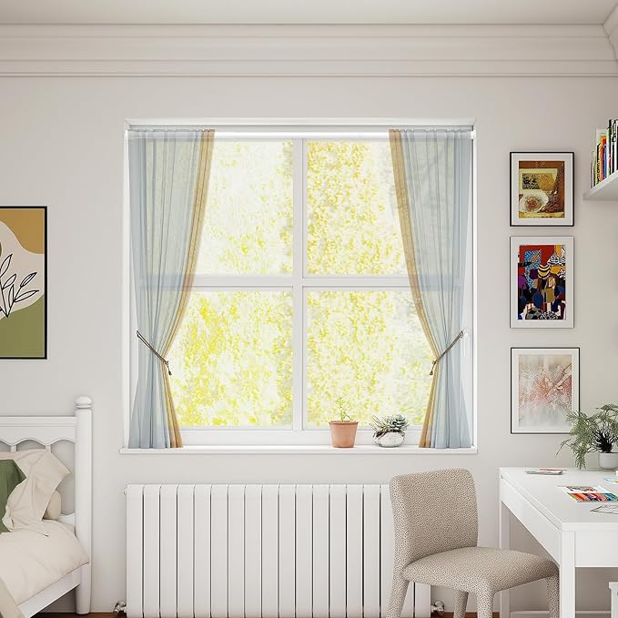 1Pack White Tension Curtain Rods 31 to 62 Inch Small Curtain Rods No Drilling Short Tension Rod Adjustable Spring Curtain Rod for Windows Door Closet Pressure Rod