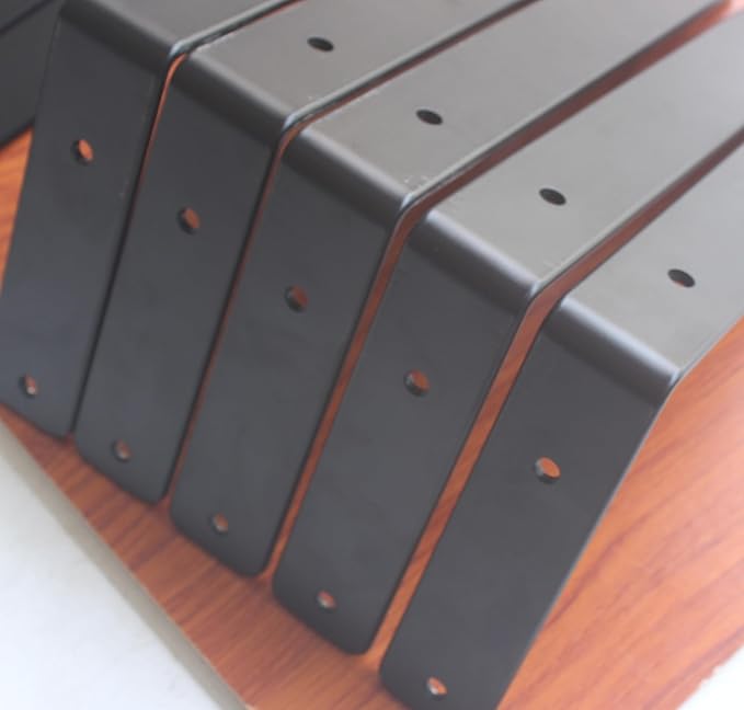 20 Pack - L 12" x H 8" x W1.5, 5mm Thick Black L Shelf Bracket, Iron Shelf Brackets, Metal Shelf Brackets, Floating Shelf, Shelf Supports with Screws