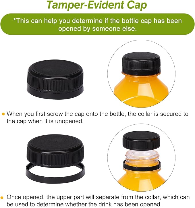 TOMNK 48pcs Juice Bottles, 16oz Reusable Plastic Juice Bottles with Caps and Labels, Funnel, Brush Beverage Containers for Juicing, Smoothies, Tea, Milk