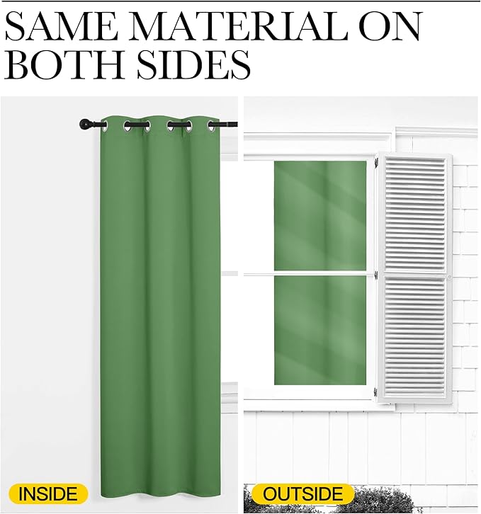 NICETOWN Bedroom Blackout Curtain Panel, 1 Panel, 70 x 84 inch, Forest Green, Privacy Window Thermal Insulated Blackout Drape/Drapery for Loft, Guestroom