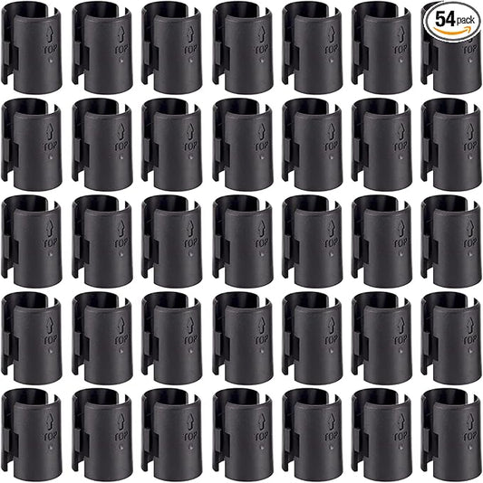 Snnalosses 54 Pack Wire Shelving Shelf Lock Clips, Black, ABS Plastic & Metal, 1" Post Shelvings, Replacement Clips for Metro, Thunder Group, Alera & More