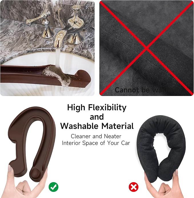 Car Seat Gap Filler 2 Pack Soft Foam Multifunctional Seat Side Gap Filler with Organizer & Hook Function, 3in1 Gap Stopper Universal Fit Car SUV Truck Fill The Gap Between Seat & Console (Espr Brown)