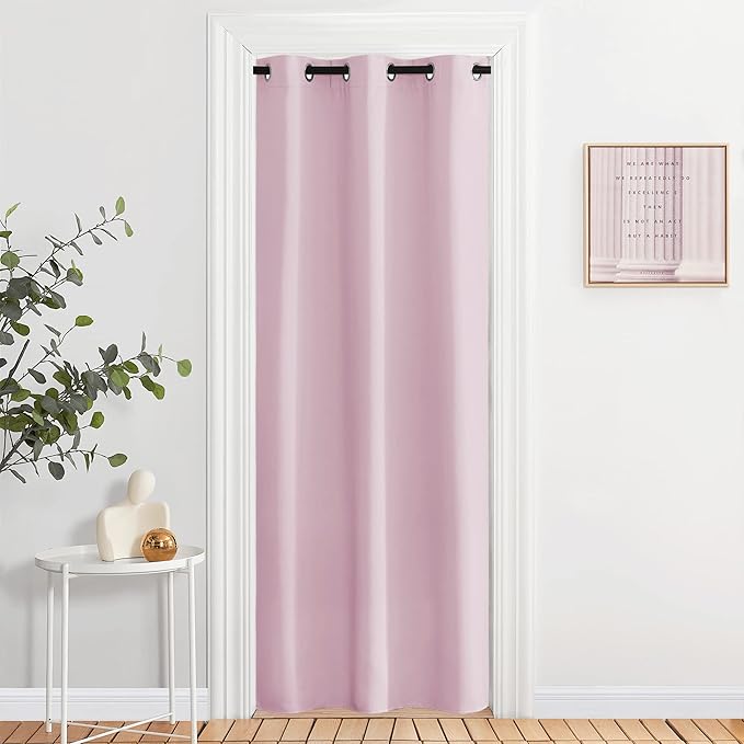NICETOWN Room Darkening Curtain for Kids Bedroom Nursery Essential Thermal Insulated Solid Grommet Top Drape Panel (Lavender Pink=Baby Pink, 1 Panel, 42 x 84 inch)