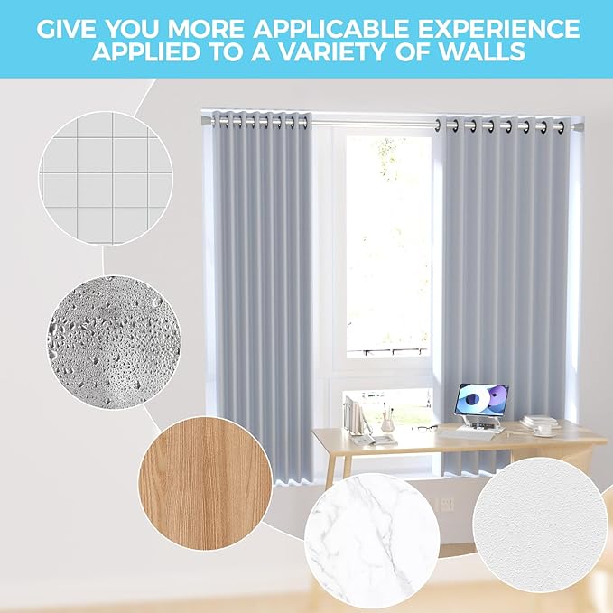 Tension Rods 30 to 64 Inches Shower Tension Rod 2PCS, Tension Curtain Rods Spring Curtain Rod Silver Tension Rod Spring Loaded Curtain Rods Adjustable Tension Curtain Rod for Window, Doorway