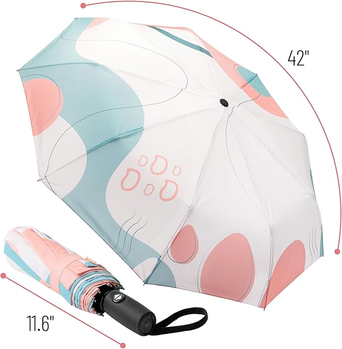 Mr. Pen- Windproof Travel Umbrella, Small Water-Resistant Automatic Folding Umbrella for Rain and Sun, Light, Compact and Portable for Women & Men, Fits Car & Backpack
