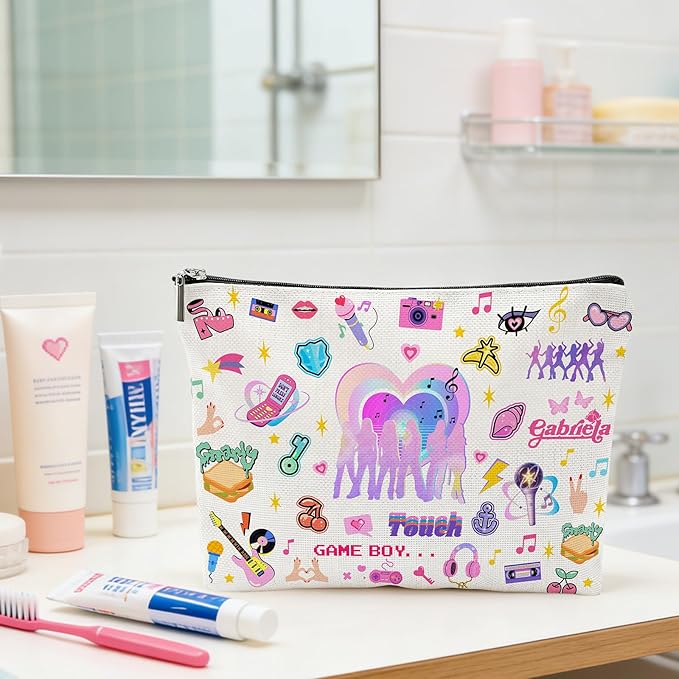 Katsyee Merch Inspired Kpop Makeup Bag for Women Merchandise Gifts for K-Pop Lovers