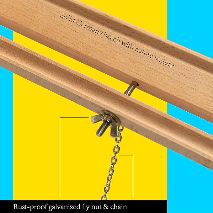 MEEDEN Wood Easel Stand for Display: Wooden Display Tripod Stand for Posters Pictures Paintings - Wedding Decor Holder for Welcome Sign