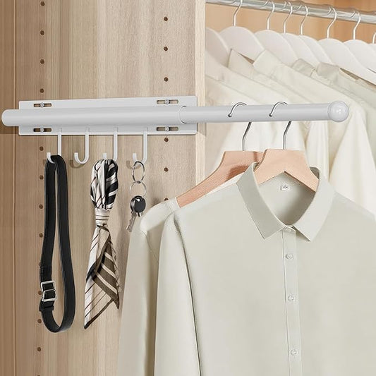12 inch valet rod,extendable and pull-out wardrobe pole for hanging clothes pull out,closet extender hanging rod,wardrobe extender pole,closet accessories, closet valet rod slide out