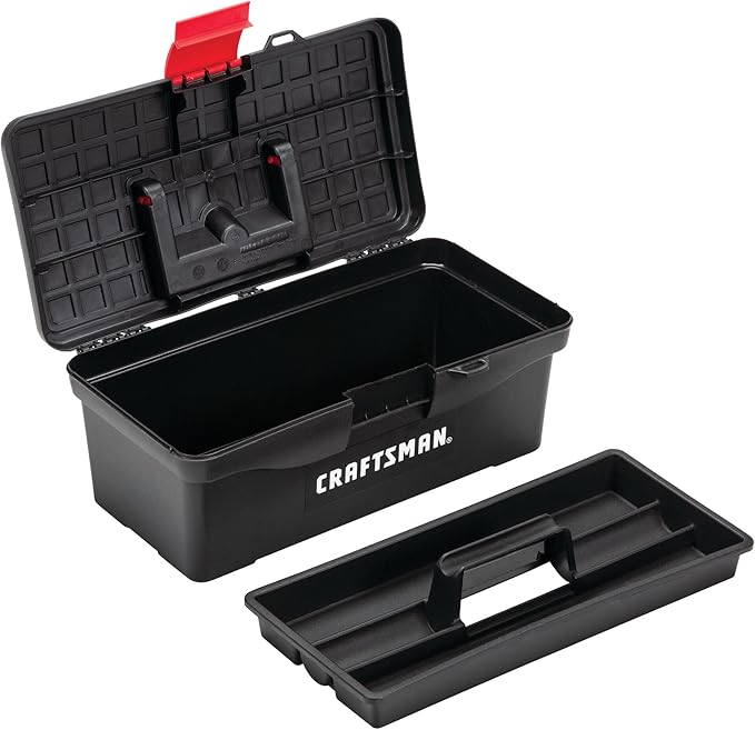CRAFTSMAN Tool Box, Lockable, 13 in., Red/Black (CMST13004)