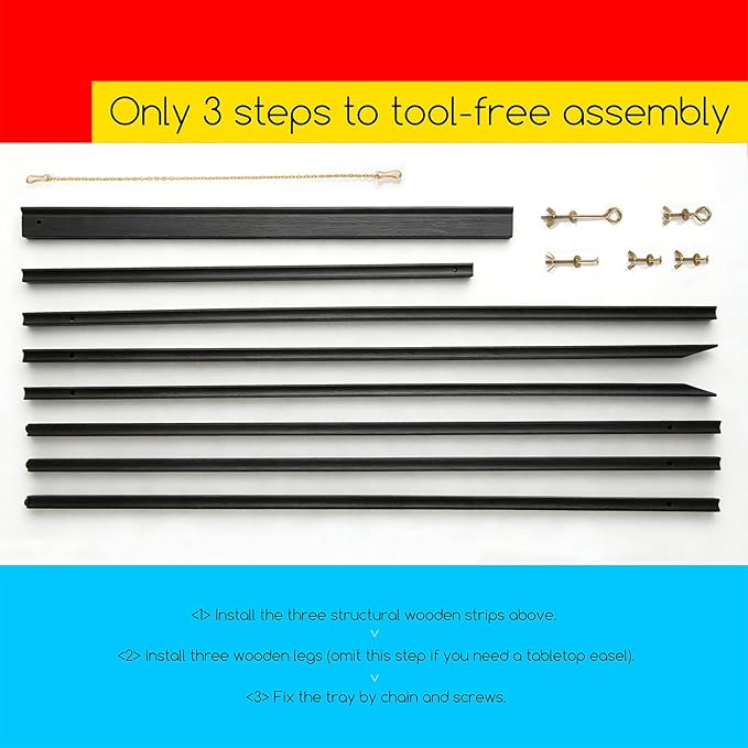 MEEDEN Wooden Easel Stand for Display: Black Wood Tripod for Wedding Sign - Poster Board Holder for Welcome Picture