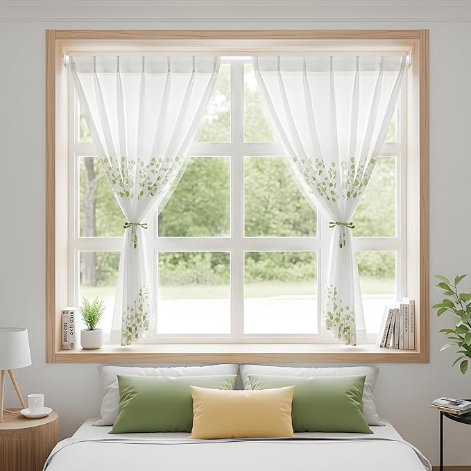 White Spring Tension Curtain Rods 30-76 Inch Adjustable Expandable Spring Loaded Curtain Rods No Drilling Suitable for Doors, Windows, Closet