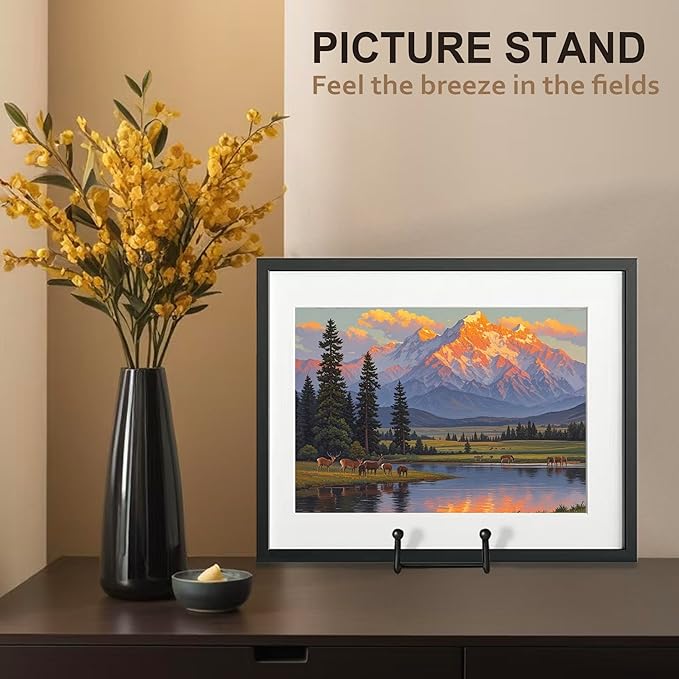 Hoewina Plate Stands for Display, 3 Pack 12 Inch Plate Holder Display Stands, Metal Frame holder stand for Book, Picture, Decorative Plate, Photo and Platter, Tabletop Art