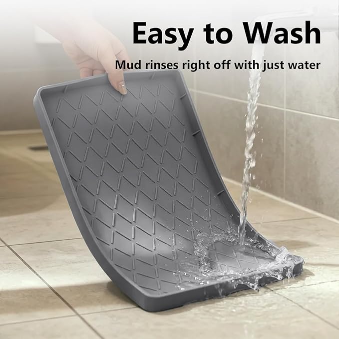 Mateeylife Under Sink Mats for Kitchen Waterproof 34"X22", Undersink Protectors，Silicone Mat Cabinet Liner, Under Sink Organizer for Bathroom and Kitchen，Boot Tray Pet Food Mat, Dark Grey